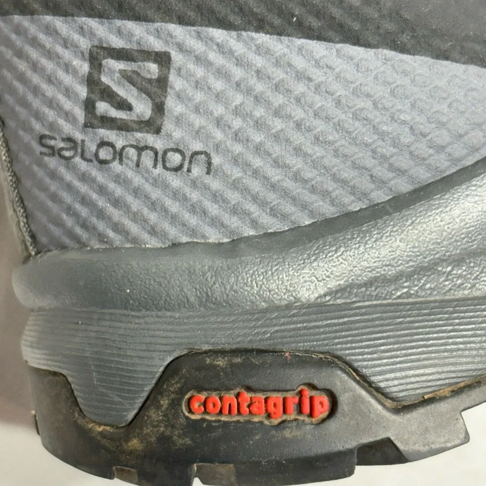 Salomon Outline High Top Hiking Boot Shoes Contagrip 404844 Gray Women 7 Goretex